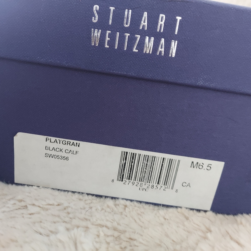 NEW! Stuart Weitzman Black Leather Ankle Boots - Picture 4 of 5